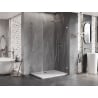 Mexen Lunar-B L right-hand hinged shower cabin 100 x 90 cm, transparent, brushed nickel - 832L-100-090-97-00-P