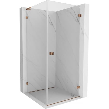 Mexen Lunar-B L Right Hinged Shower Cabin 70 x 70 cm, Transparent, Rose Gold - 832L-070-070-60-00-P