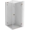 Mexen Lunar-B L Right Hinged Shower Cabin 70 x 70 cm, Transparent, Rose Gold - 832L-070-070-60-00-P