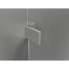Mexen Lunar-B L Hinged Shower Enclosure Right 100 x 100 cm, Transparent, Brushed Nickel - 832L-100-100-97-00-P
