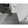 Mexen Kioto+ shower screen with a shelf and rail 90 x 200 cm, Transparent/Black pattern 8 mm Rose gold - 800-090-121-60-77