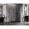 Mexen Lunar-B L Right Hinged Shower Enclosure 70 x 70 cm, Transparent, Gun Metal - 832L-070-070-95-00-P