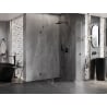 Mexen Lunar-B L Right Hinged Shower Enclosure 70 x 70 cm, Transparent, Gun Metal - 832L-070-070-95-00-P