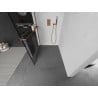 Mexen Kioto+ shower wall with shelf Walk-in 120 x 200 cm, black grid, rose gold - 800-120-121-60-77