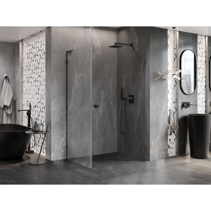 Mexen Lunar-B L right-swing shower enclosure 100 x 70 cm, transparent, gun metal - 832L-100-070-95-00-P