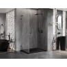 Mexen Lunar-B L right hinge shower cabin 85 x 80 cm, transparent, gun metal - 832L-085-080-95-00-P