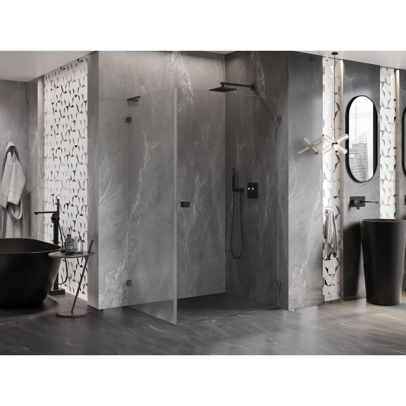 Mexen Lunar-B L right hinged shower cabin 95 x 80 cm, transparent, gun metal - 832L-095-080-95-00-P