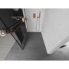Mexen Kioto+ shower wall with shelf Walk-in 90 x 200 cm, black pattern, pink gold - 800-090-121-60-78