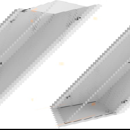 Mexen Lunar-B L right-hinged shower cabin 100 x 100 cm, transparent, rose gold - 832L-100-100-60-00-P