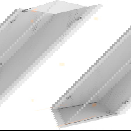 Mexen Lunar-B L right-opening shower cabin 70 x 70 cm, transparent, brushed copper - 832L-070-070-65-00-P