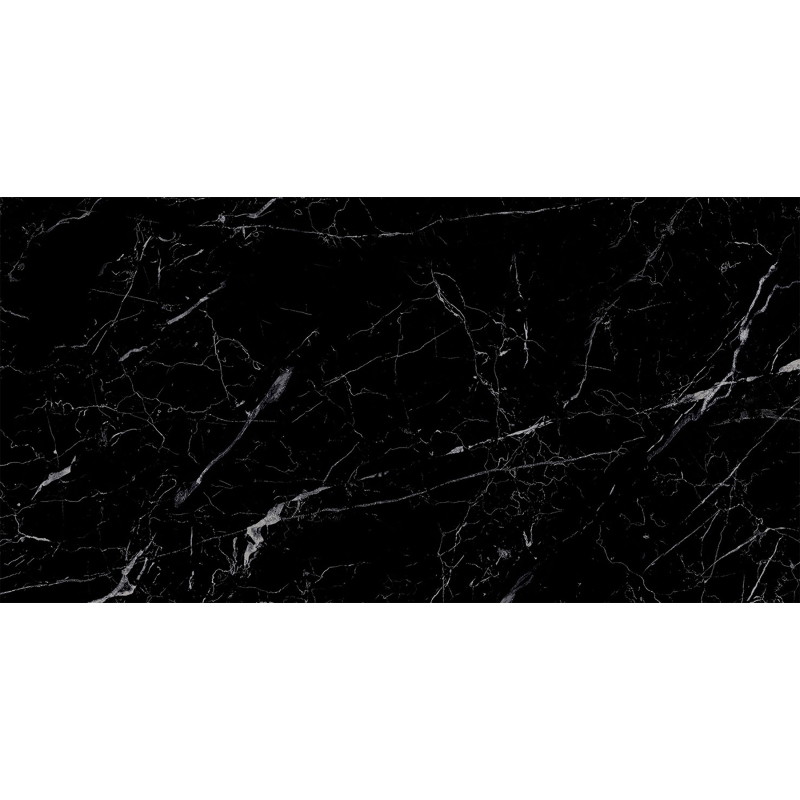 Mexen Simba Black Glazed Rectified G1 Gres, Floor-Wall Tile 120 x 60 cm, High Gloss - TL210-120-060-00