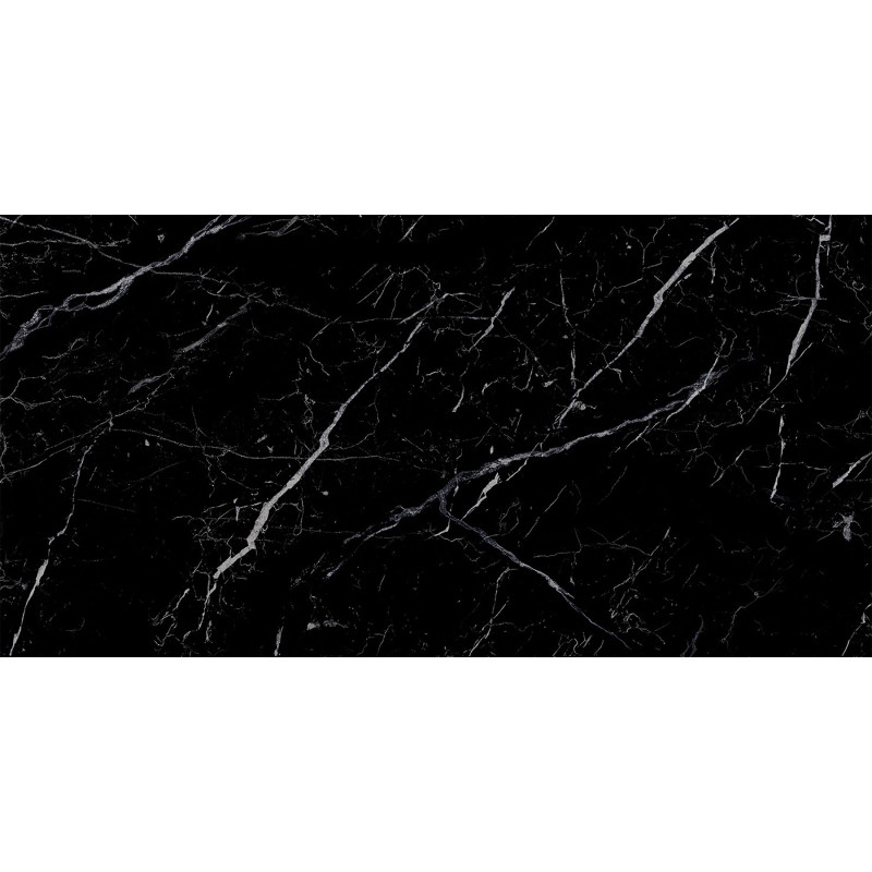Mexen Simba Black Glazed Rectified G1 Gres, Floor-Wall Tile 120 x 60 cm, High Gloss - TL210-120-060-00