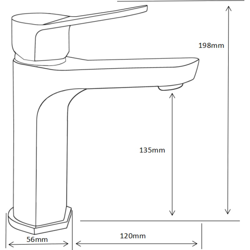 Mexen Lerma washbasin faucet, gold - 74300-50