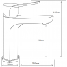 Mexen Lerma washbasin mixer tap, Gold - 74300-50