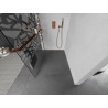 Mexen Kioto+ shower wall with shelf Walk-in 80 x 200 cm, white pattern, rose gold - 800-080-121-60-85