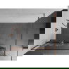 Mexen Kioto+ shower screen with a shelf and rail 80 x 200 cm, Transparent/White pattern 8 mm, Rose gold - 800-080-121-60-85