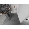 Mexen Kioto+ shower wall with shelf Walk-in 120 x 200 cm, white pattern, rose gold - 800-120-121-60-85