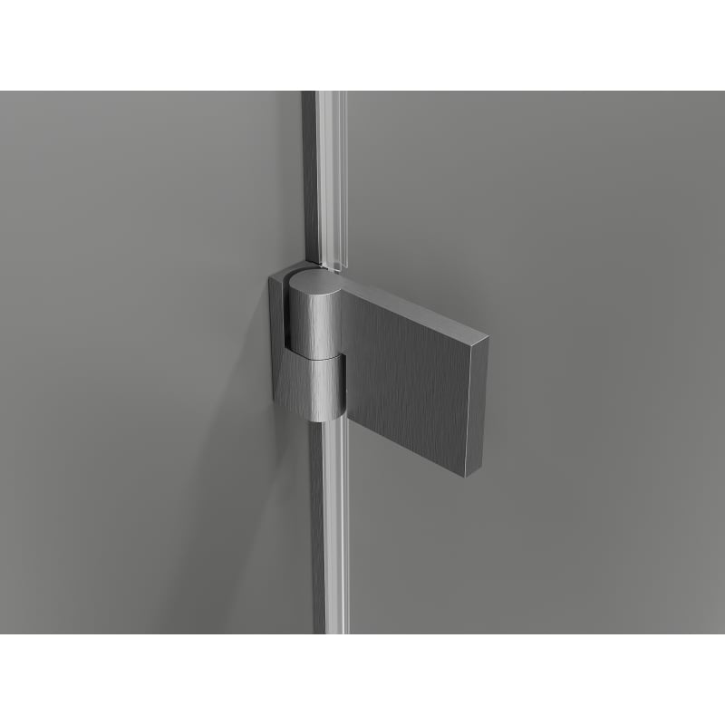 Mexen Lunar-B L right-hinged shower cabin 90 x 90 cm, transparent, brushed gun gray - 832L-090-090-66-00-P