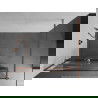 Mexen Kioto+ shower screen with a shelf and rail 80 x 200 cm, Transparent/White pattern 8 mm, Rose gold - 800-080-121-60-97