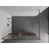 Mexen Kioto+ Walk-in Shower Wall with Shelf 90 x 200 cm, White Wave, Pink Gold - 800-090-121-60-97
