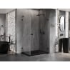 Mexen Lunar-B L Hinged Shower Enclosure Right 100 x 70 cm, Transparent, Black - 832L-100-070-70-00-P