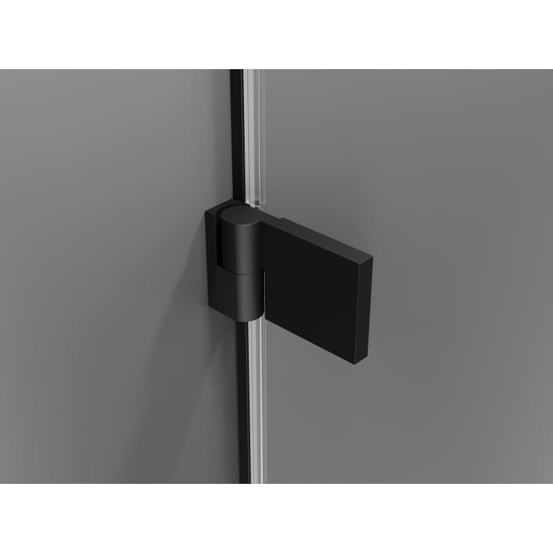 Mexen Lunar-B L right-hinged shower enclosure 100 x 90 cm, transparent, black - 832L-100-090-70-00-P