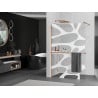 Mexen Kioto+ shower wall with shelf Walk-in 140 x 200 cm, white wave, pink gold - 800-140-121-60-97