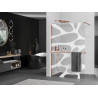 Mexen Kioto+ Walk-in Shower Screen with Shelf 120 x 200 cm, White Wave, Rose Gold - 800-120-121-60-97