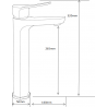Mexen Lerma high sink faucet, gold - 74310-50