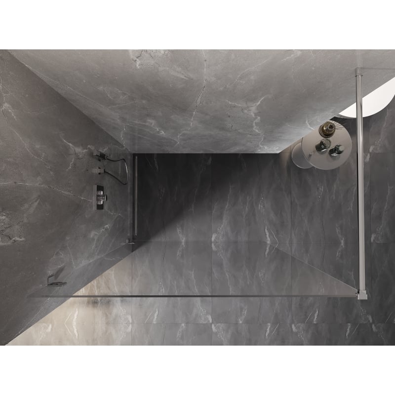 Mexen Lunar Walk-in Shower Screen Left 110 x 200 cm, Transparent 8 mm, Chrome - 830-110-000-01-00-L