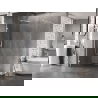 Mexen Lunar Shower Wall Walk-in Left 140 x 200 cm, Transparent 8 mm, White - 830-140-000-20-00-L