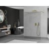 Mexen Kioto freestanding shower wall 140 x 200 cm, transparent 8 mm, gold - 800-140-002-50-00