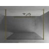 Mexen Kioto free-standing shower wall 140 x 200 cm, transparent 8 mm, gold - 800-140-002-50-00