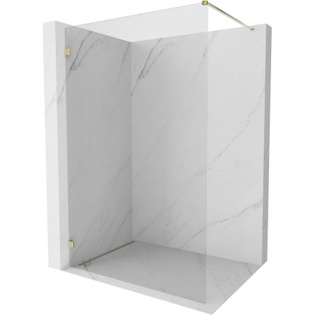 Mexen Lunar Walk-in Shower Wall Left 70 x 200 cm, Transparent 8 mm, Gold - 830-070-000-50-00-L