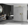 Mexen Kioto free-standing shower wall 160 x 200 cm, transparent 8 mm, gold - 800-160-002-50-00