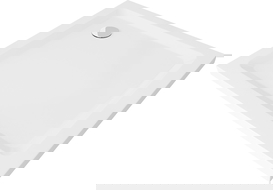 Mexen Flat slim square shower tray 70 x 70 cm, White, chrome siphon - 40107070