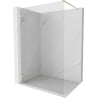 Mexen Lunar Walk-in Shower Panel Left 100 x 200 cm, Transparent 8 mm, Brushed Gold - 830-100-000-55-00-L