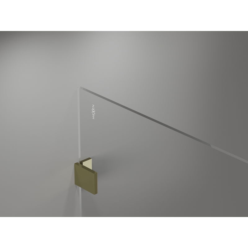 Mexen Lunar Shower Wall Walk-in left 140 x 200 cm, transparent 8 mm, gold - 830-140-000-50-00-L