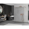 Mexen Kioto freestanding shower wall 120 x 200 cm, transparent 8 mm, rose gold - 800-120-002-60-00