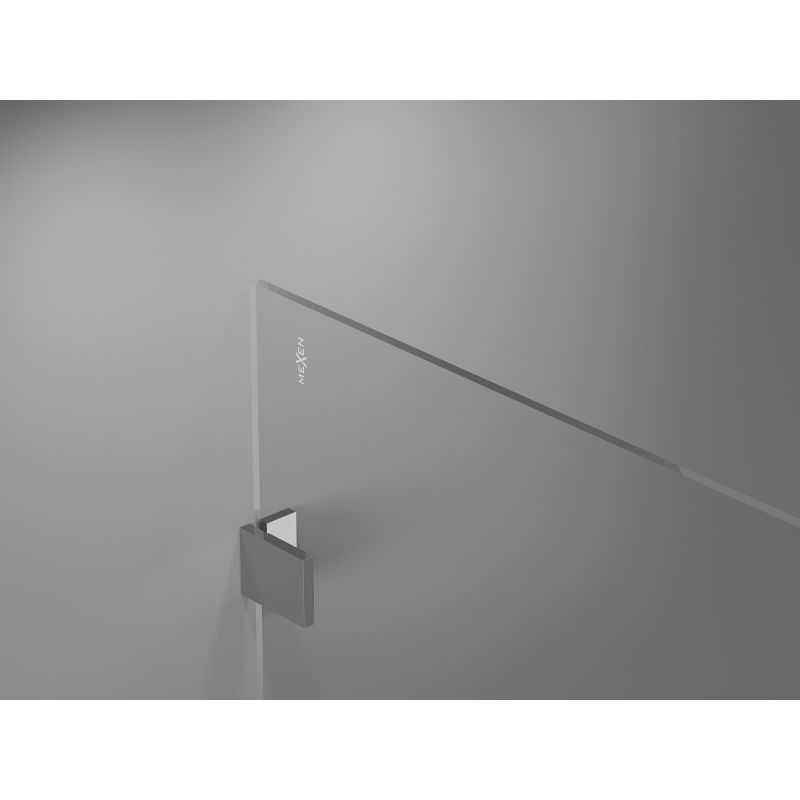 Mexen Lunar Walk-in Shower Wall Left 70 x 200 cm, Transparent 8 mm, Chrome - 830-070-000-01-00-L