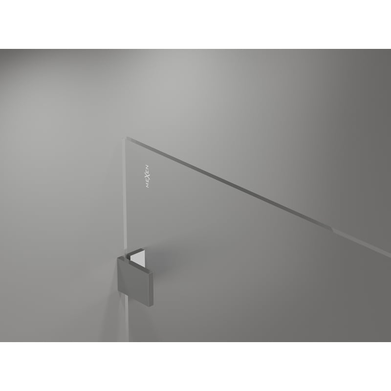 Mexen Lunar Walk-in shower wall, left 140 x 200 cm, transparent 8 mm, chrome - 830-140-000-01-00-L