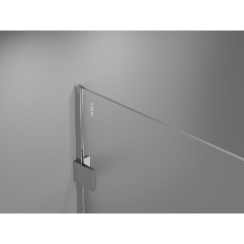 Mexen Lunar Walk-in shower wall, left 140 x 200 cm, transparent 8 mm, chrome - 830-140-000-01-00-L
