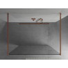 Mexen Kioto free-standing shower wall 130 x 200 cm, transparent 8 mm, rose gold - 800-130-002-60-00