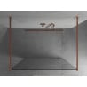 Mexen Kioto Freestanding Shower Wall 130 x 200 cm, Transparent 8 mm, Rose Gold - 800-130-002-60-00