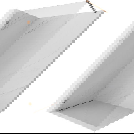 Mexen Lunar Shower Wall Walk-in Left 100 x 200 cm, Transparent 8 mm, Rose Gold - 830-100-000-60-00-L