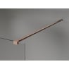 Mexen Lunar Walk-in Shower Screen Left 70 x 200 cm, Transparent 8 mm, Brushed Copper - 830-070-000-65-00-L