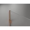 Mexen Lunar Walk-in Shower Screen Left 70 x 200 cm, Transparent 8 mm, Brushed Copper - 830-070-000-65-00-L