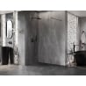 Mexen Lunar Walk-in Shower Wall Left 80 x 200 cm, Transparent 8 mm, Brushed Gun Gray - 830-080-000-66-00-L
