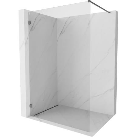 Mexen Lunar Shower Wall Walk-in Left 130 x 200 cm, Transparent 8 mm, Brushed Gun Gray - 830-130-000-66-00-L
