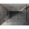 Mexen Lunar shower wall Walk-in left 60 x 200 cm, transparent 8 mm, black - 830-060-000-70-00-L